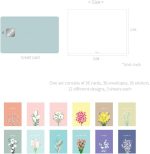 Monolike Day-by-day Card, Moon - Mix 36 Mini Message cards,36 envelopes, 36 stickers Package - Image 3